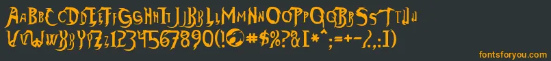 ThundercatsNormal Font – Orange Fonts on Black Background
