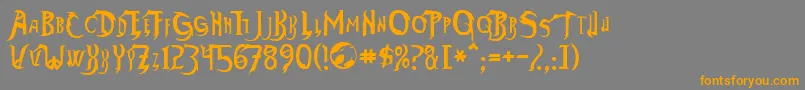 ThundercatsNormal Font – Orange Fonts on Gray Background
