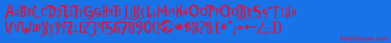Lisätietoja ThundercatsNormal-fontista ThundercatsNormal-fontti – punaiset fontit sinisellä taustalla
