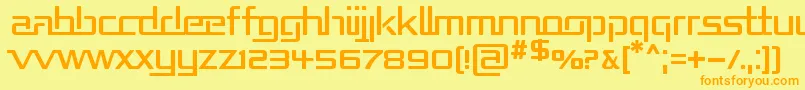 Repub Font – Orange Fonts on Yellow Background