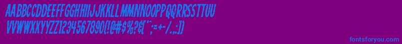 Carnivalcorpsecondital Font – Blue Fonts on Purple Background