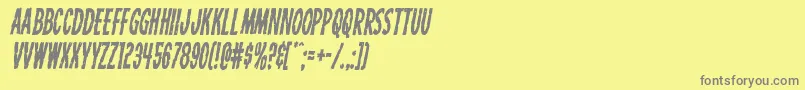Carnivalcorpsecondital Font – Gray Fonts on Yellow Background