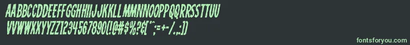 Carnivalcorpsecondital Font – Green Fonts on Black Background