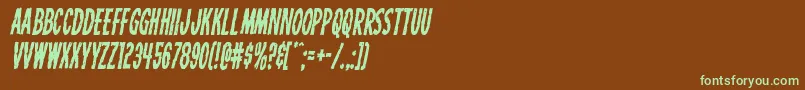 Carnivalcorpsecondital Font – Green Fonts on Brown Background