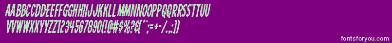 Carnivalcorpsecondital Font – Green Fonts on Purple Background