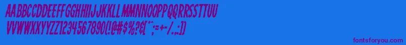 Carnivalcorpsecondital Font – Purple Fonts on Blue Background