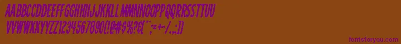 Carnivalcorpsecondital Font – Purple Fonts on Brown Background