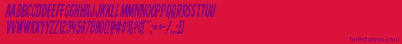 Carnivalcorpsecondital Font – Purple Fonts on Red Background