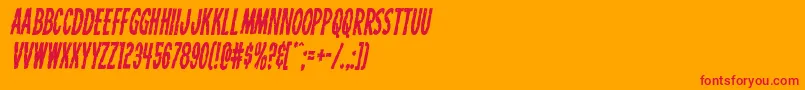Carnivalcorpsecondital Font – Red Fonts on Orange Background