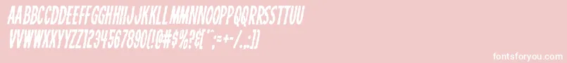 Carnivalcorpsecondital Font – White Fonts on Pink Background