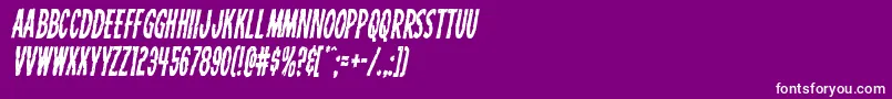 フォントCarnivalcorpsecondital – 紫の背景に白い文字