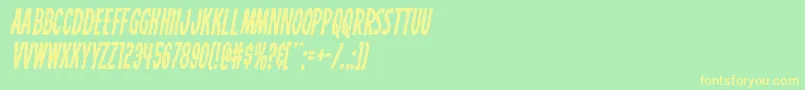 Carnivalcorpsecondital Font – Yellow Fonts on Green Background