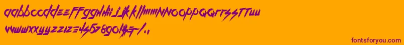 KillTheNoise Font – Purple Fonts on Orange Background