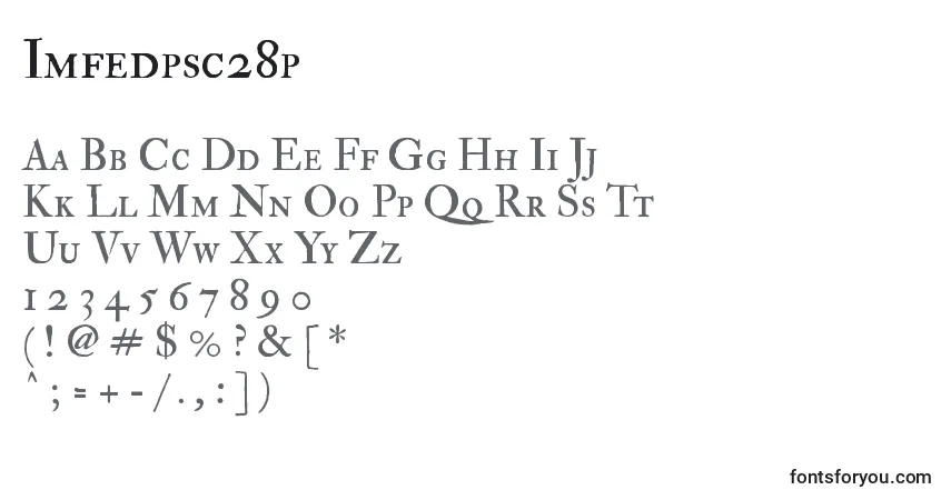 Imfedpsc28p-fontti – aakkoset, numerot, erikoismerkit