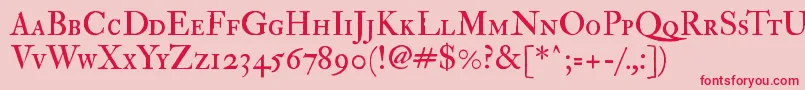 Imfedpsc28p Font – Red Fonts on Pink Background