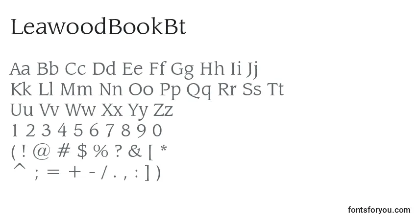 Шрифт LeawoodBookBt – алфавит, цифры, специальные символы