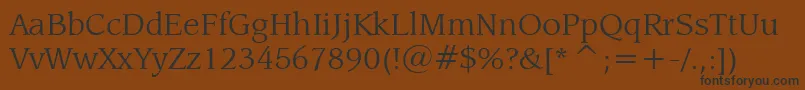 LeawoodBookBt Font – Black Fonts on Brown Background
