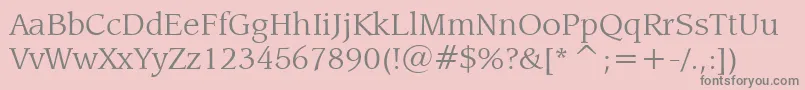 LeawoodBookBt Font – Gray Fonts on Pink Background