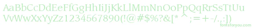 LeawoodBookBt Font – Green Fonts on White Background
