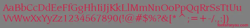 LeawoodBookBt Font – Red Fonts on Gray Background