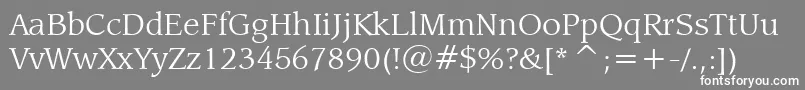 LeawoodBookBt Font – White Fonts on Gray Background