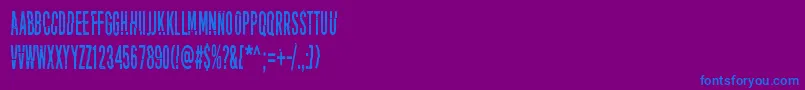 PuoleltaToiselle Font – Blue Fonts on Purple Background