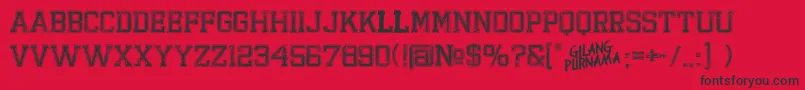 BandungHardcoreGp Font – Black Fonts on Red Background