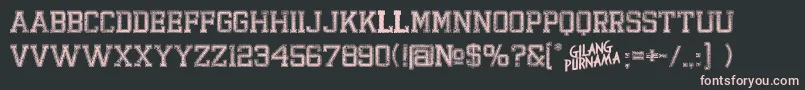 BandungHardcoreGp Font – Pink Fonts on Black Background