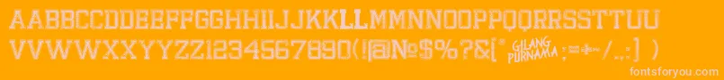 BandungHardcoreGp Font – Pink Fonts on Orange Background