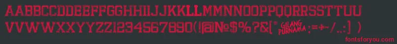 BandungHardcoreGp Font – Red Fonts on Black Background