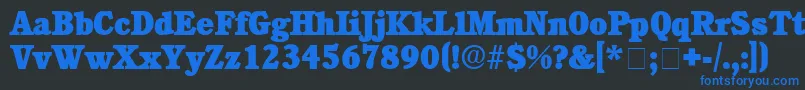 ChoreaDisplaySsiBlack Font – Blue Fonts on Black Background