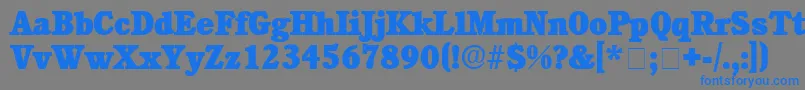 フォントChoreaDisplaySsiBlack – 灰色の背景に青い文字