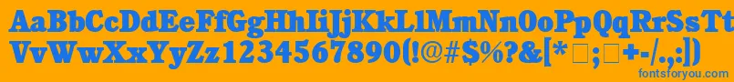 ChoreaDisplaySsiBlack Font – Blue Fonts on Orange Background