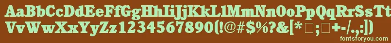 ChoreaDisplaySsiBlack Font – Green Fonts on Brown Background