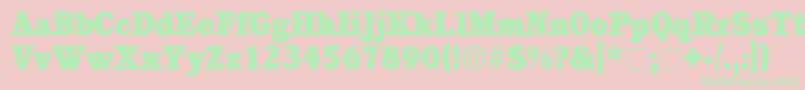 ChoreaDisplaySsiBlack Font – Green Fonts on Pink Background