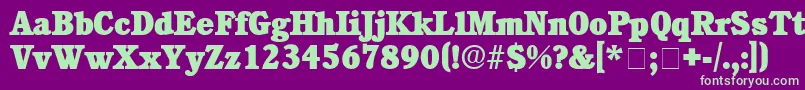 ChoreaDisplaySsiBlack Font – Green Fonts on Purple Background