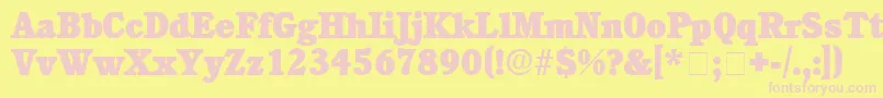 ChoreaDisplaySsiBlack Font – Pink Fonts on Yellow Background