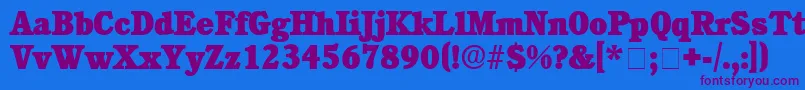 ChoreaDisplaySsiBlack Font – Purple Fonts on Blue Background