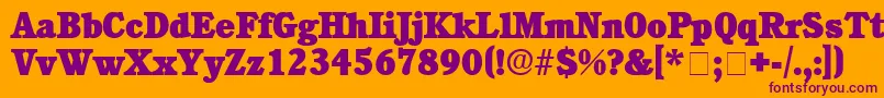 ChoreaDisplaySsiBlack Font – Purple Fonts on Orange Background