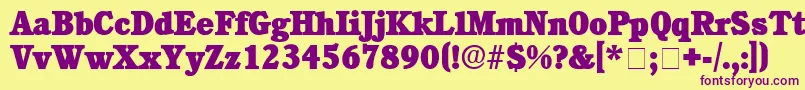 ChoreaDisplaySsiBlack Font – Purple Fonts on Yellow Background