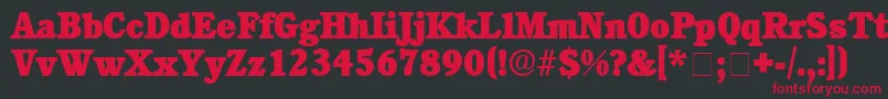 ChoreaDisplaySsiBlack Font – Red Fonts on Black Background