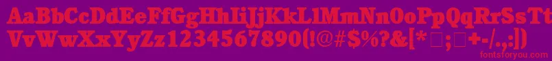 ChoreaDisplaySsiBlack Font – Red Fonts on Purple Background