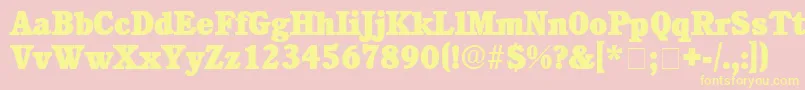 ChoreaDisplaySsiBlack Font – Yellow Fonts on Pink Background