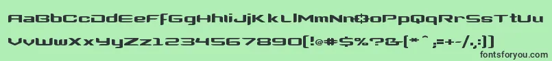 Clonewars2 Font – Black Fonts on Green Background