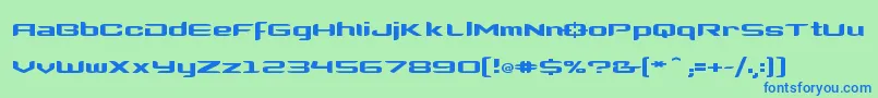Clonewars2 Font – Blue Fonts on Green Background
