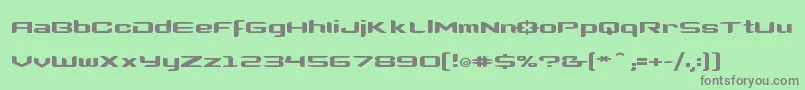 Clonewars2 Font – Gray Fonts on Green Background