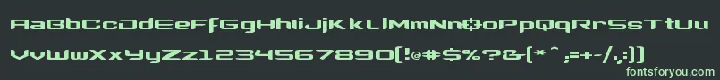 Clonewars2 Font – Green Fonts on Black Background