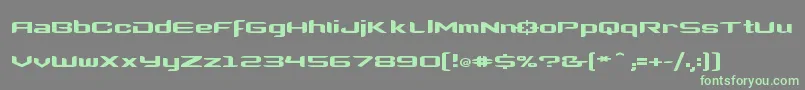 Clonewars2 Font – Green Fonts on Gray Background