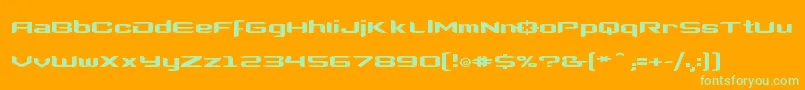 Clonewars2 Font – Green Fonts on Orange Background
