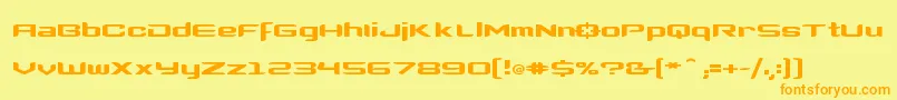 Clonewars2 Font – Orange Fonts on Yellow Background